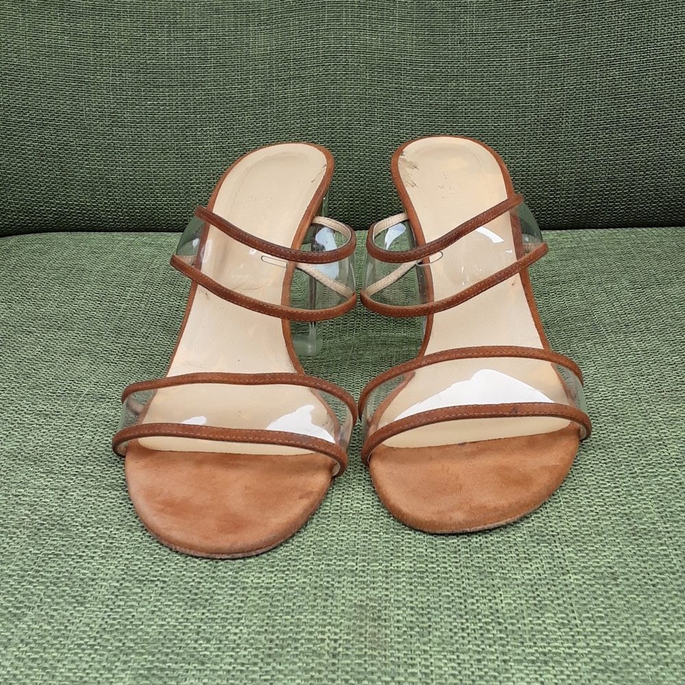 Ritch Erani NYFC clear block heel slide sandal. - Picture 5 of 11